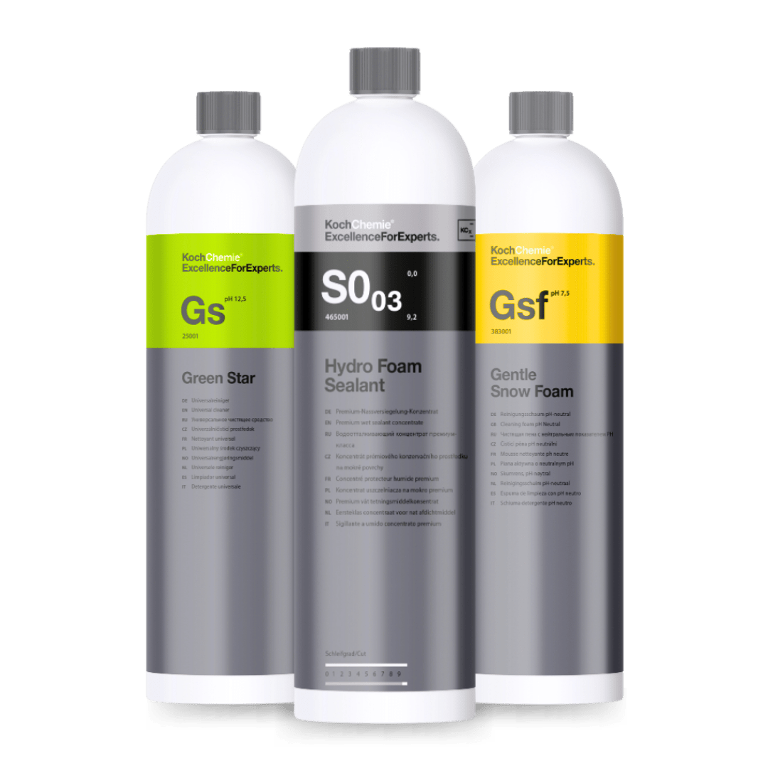 A bottle of Koch Chemie Koch Chemie Exterior Bundle on a white background.