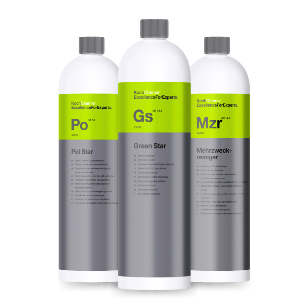 A bottle of Koch Chemie Koch Chemie Interior Cleaning Bundle on a white background.