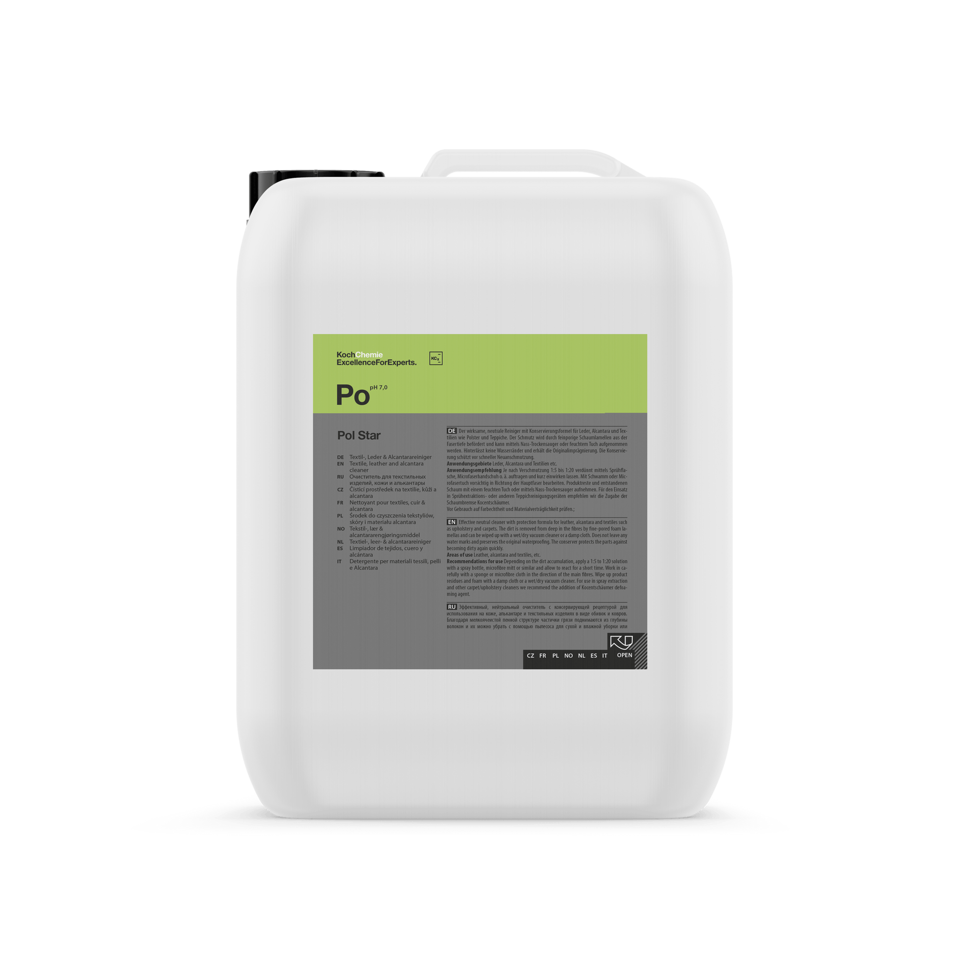 A bottle of Koch Chemie Po | Pol Star on a white background.