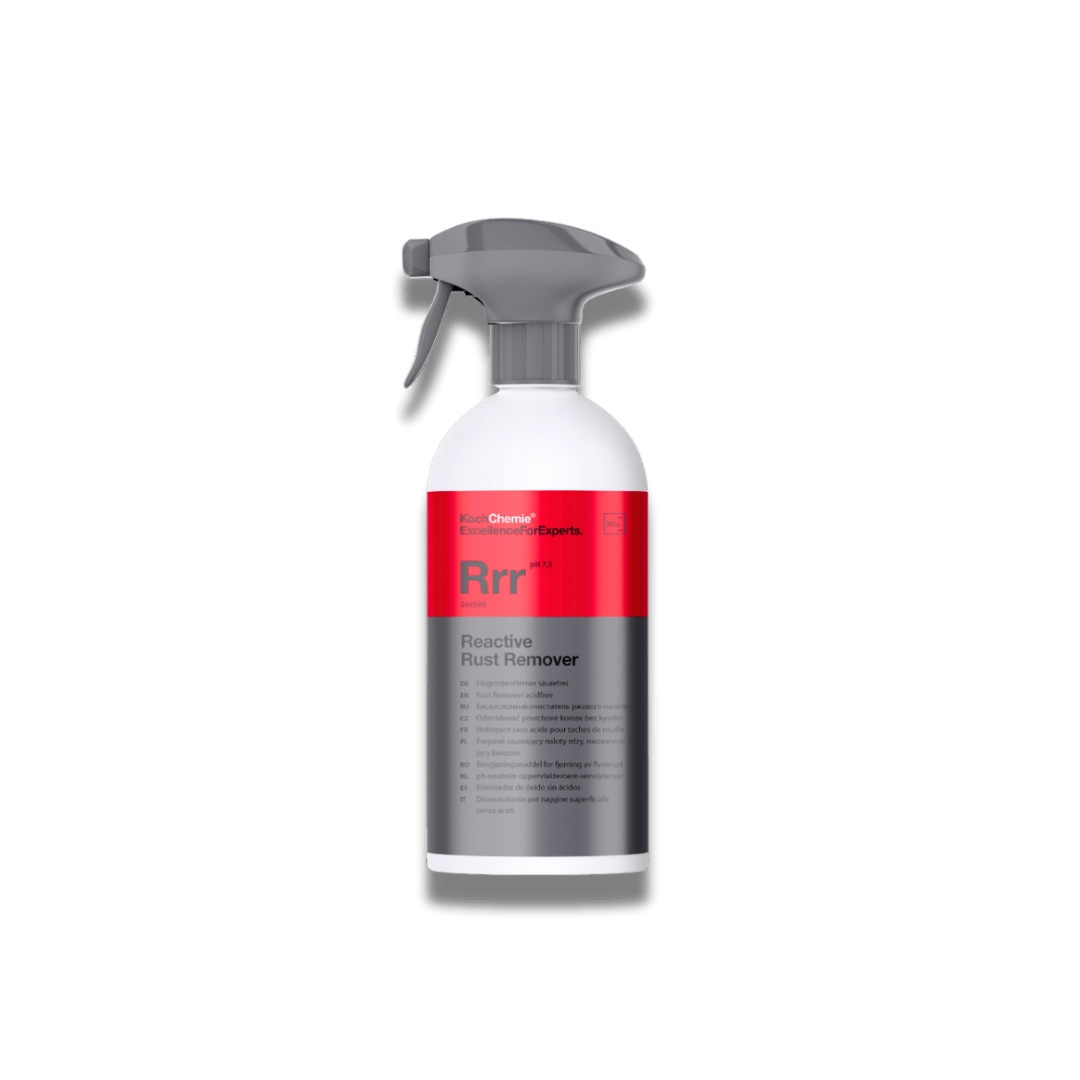A bottle of Koch Chemie Rrr | Reactive Rust Remover on a white background.