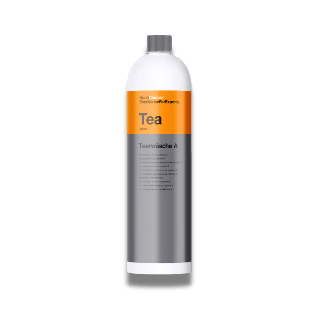 A bottle of Koch Chemie Tea | Teerwasche on a white background.