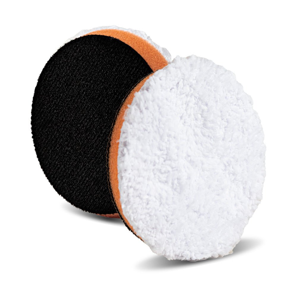 A bottle of Lake Country HDO Microfiber Pads on a white background.