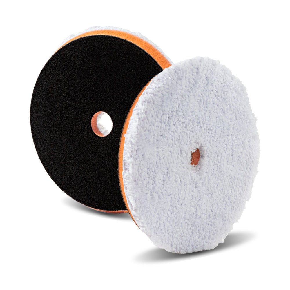 A bottle of Lake Country HDO Microfiber Pads on a white background.