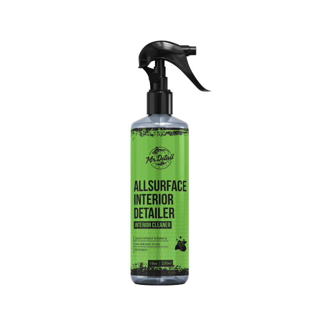 A bottle of Mr Detail AllSurface on a white background.