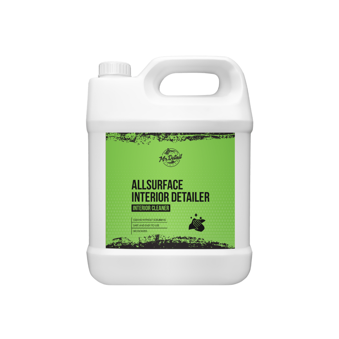 A bottle of Mr Detail AllSurface on a white background.