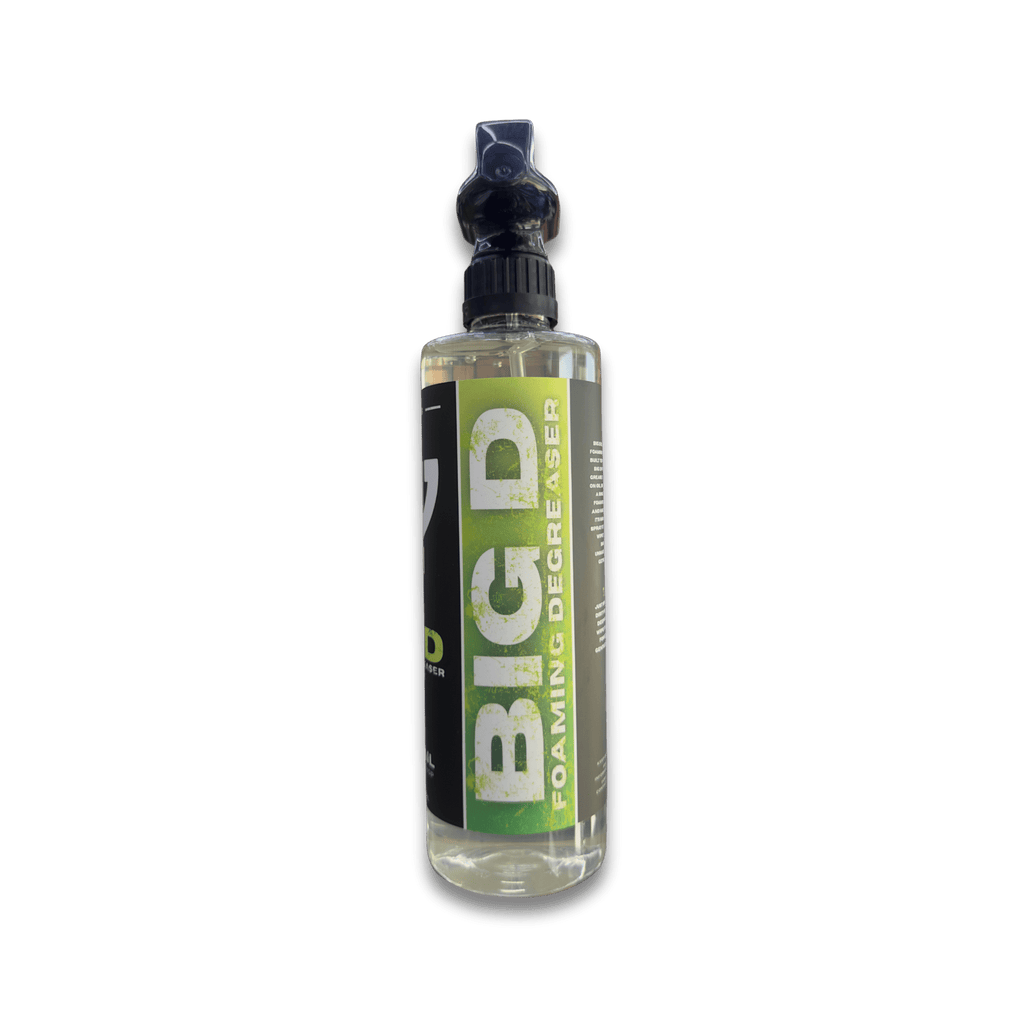 A bottle of Mr Detail BIG D on a white background.