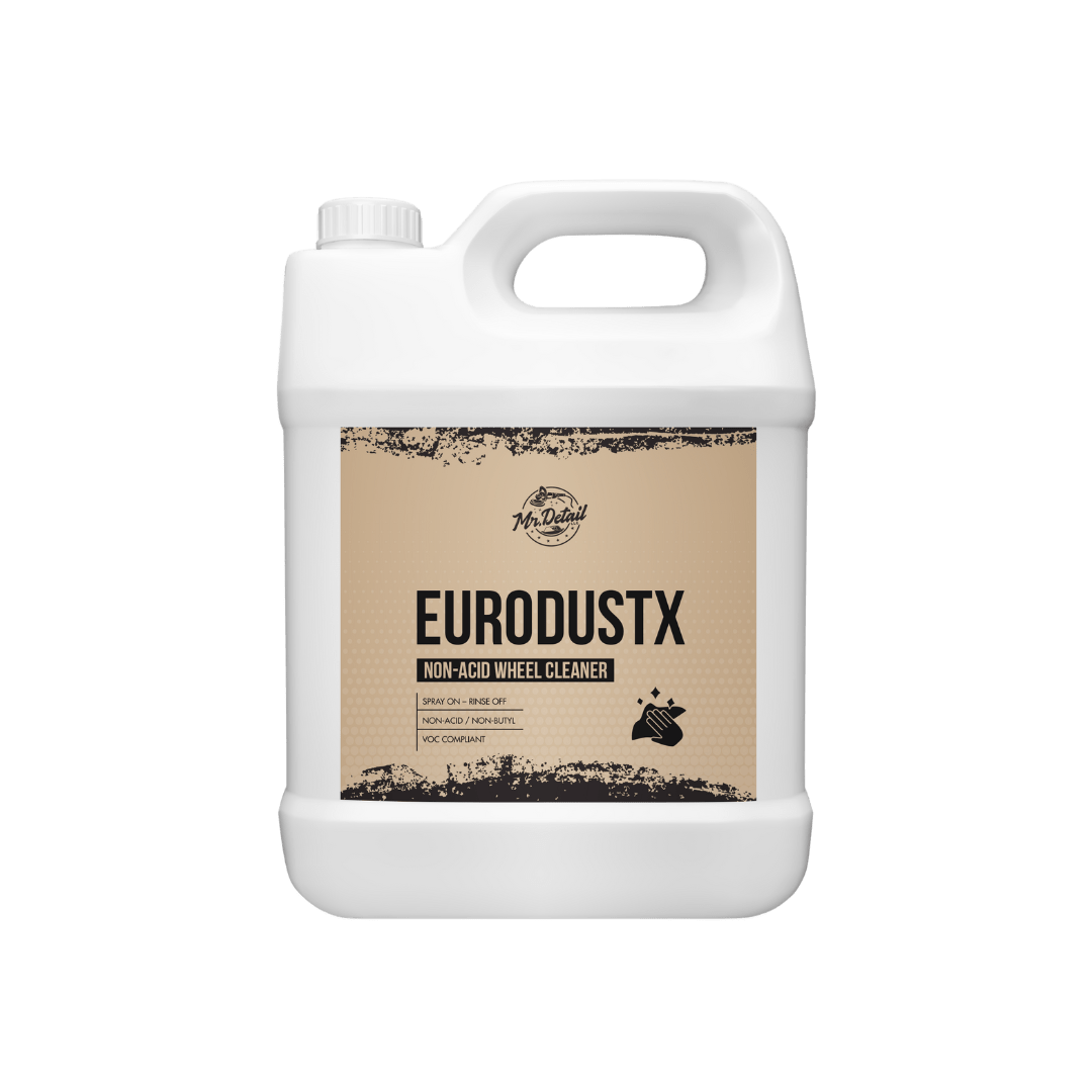 A bottle of Mr Detail EuroDustX on a white background.