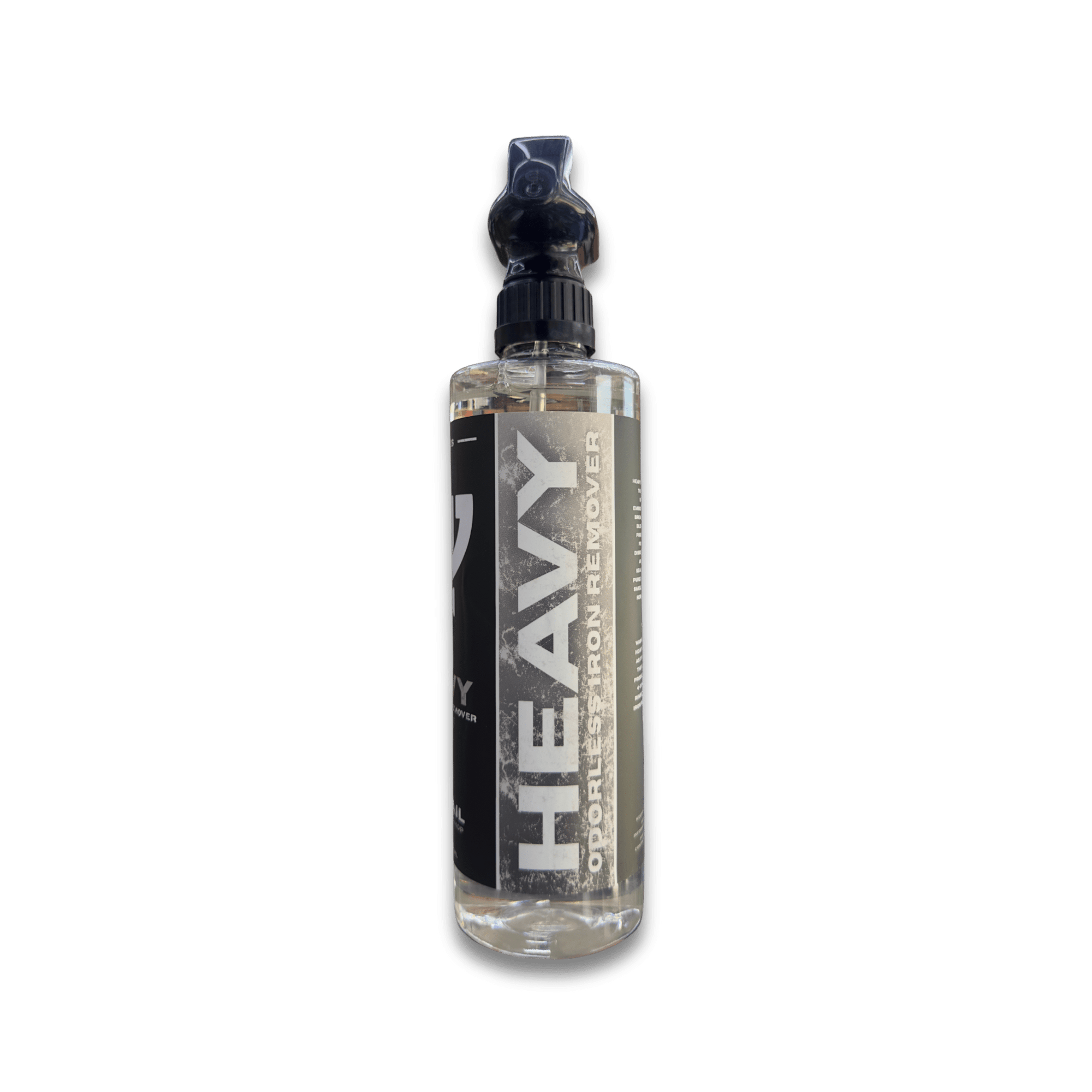 A bottle of Mr Detail HEAVY on a white background.