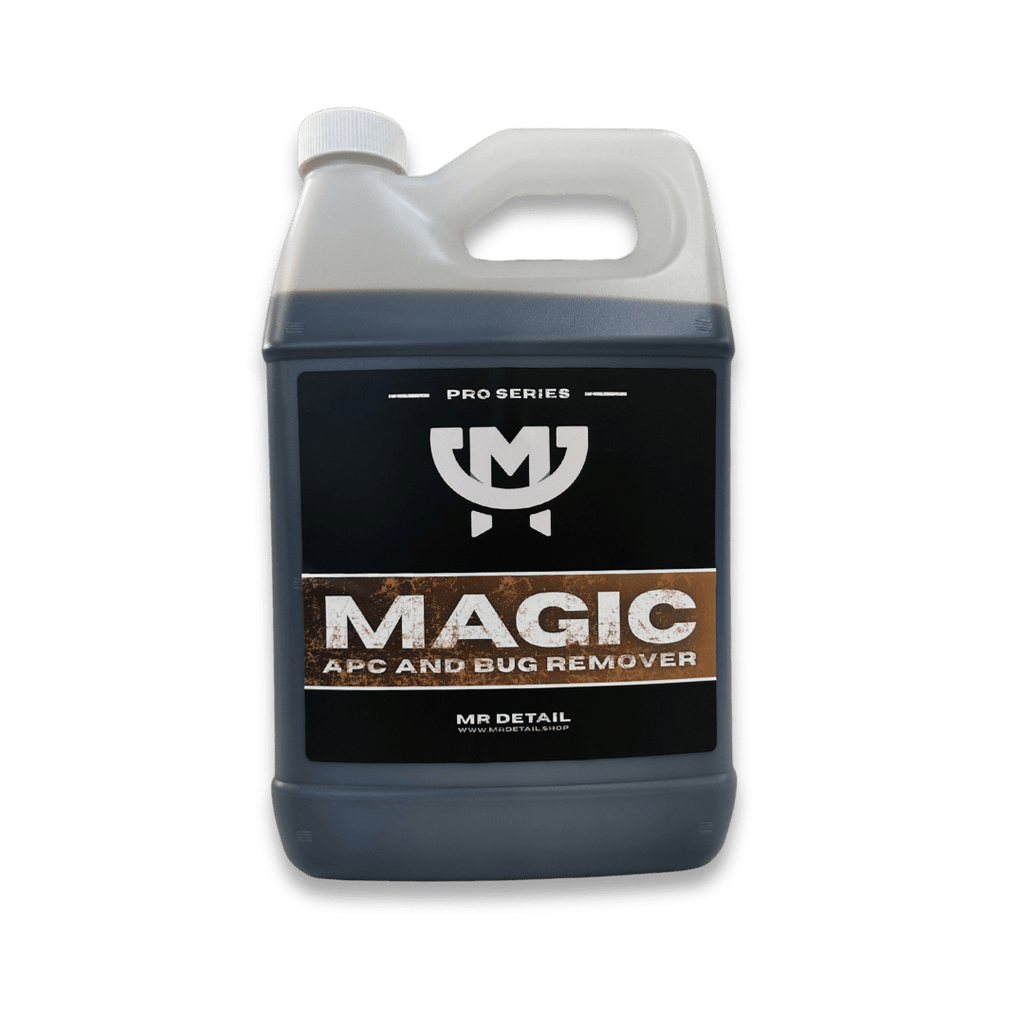 A bottle of Mr Detail MAGIC on a white background.