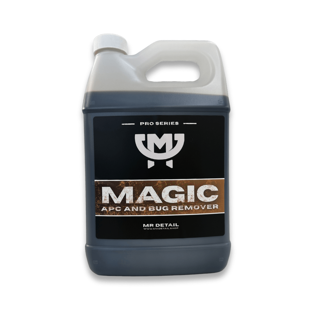 A bottle of Mr Detail MAGIC on a white background.
