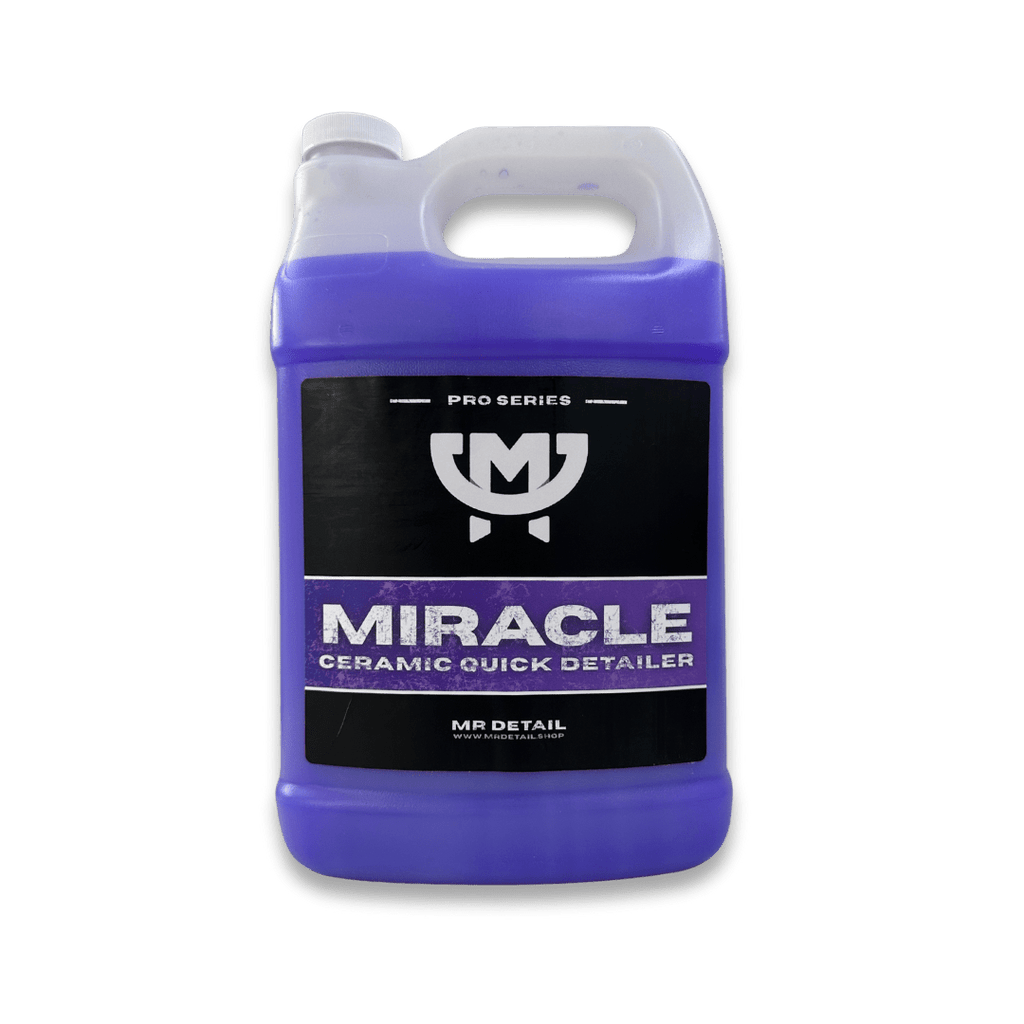 A bottle of Mr Detail MIRACLE on a white background.
