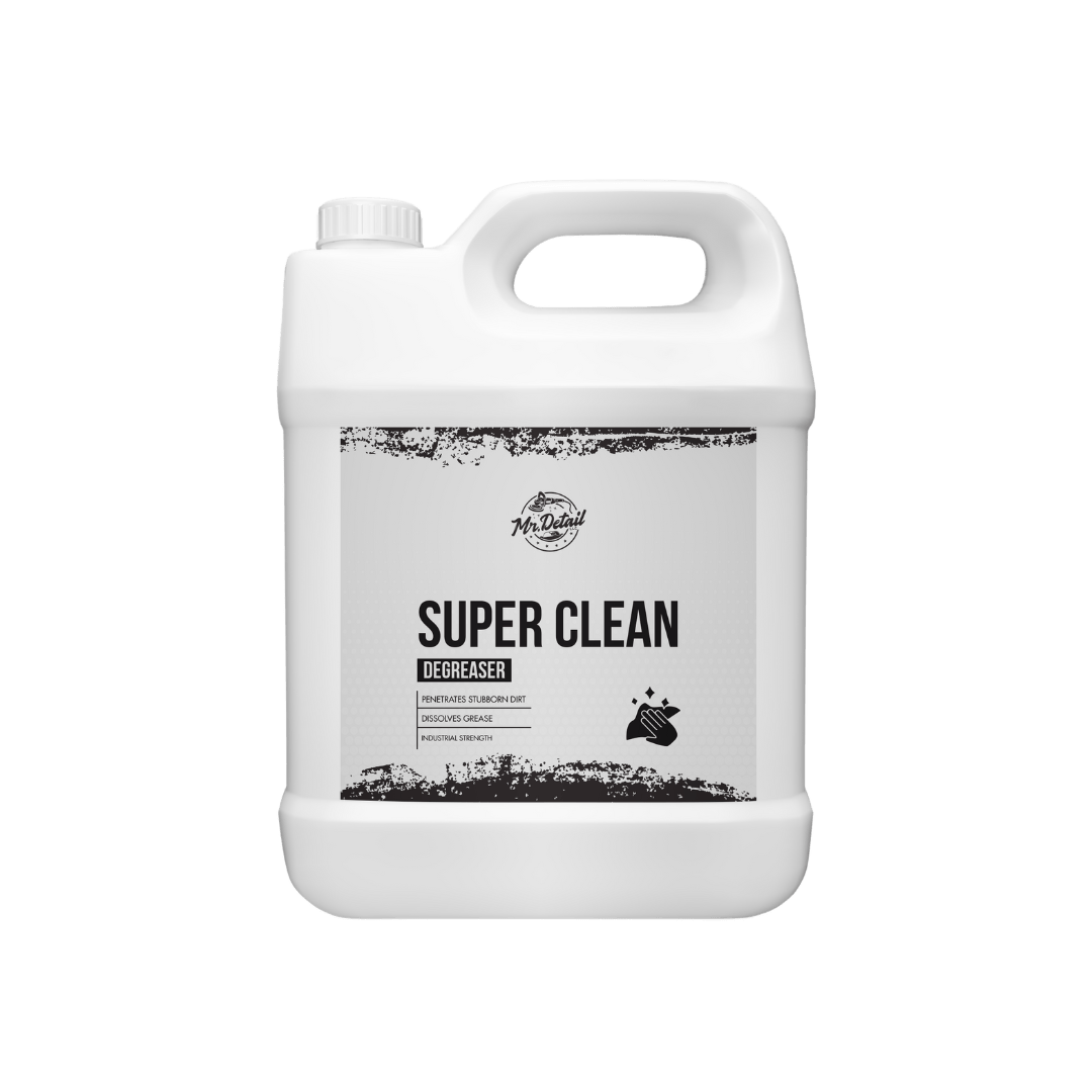A bottle of Mr Detail Super Clean on a white background.