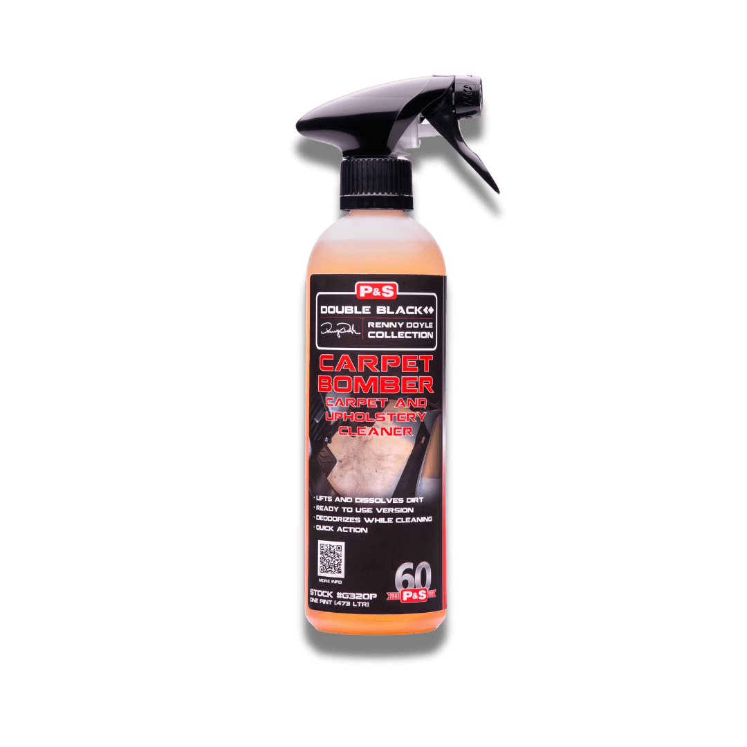 A bottle of P&S Carpet Bomber on a white background.