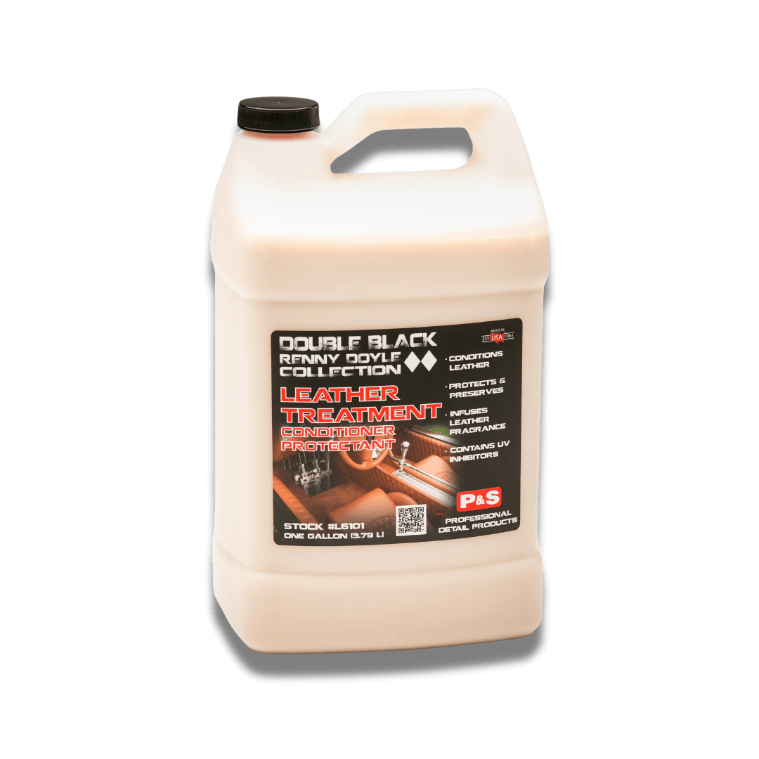 A bottle of P&S Leather Treatment on a white background.